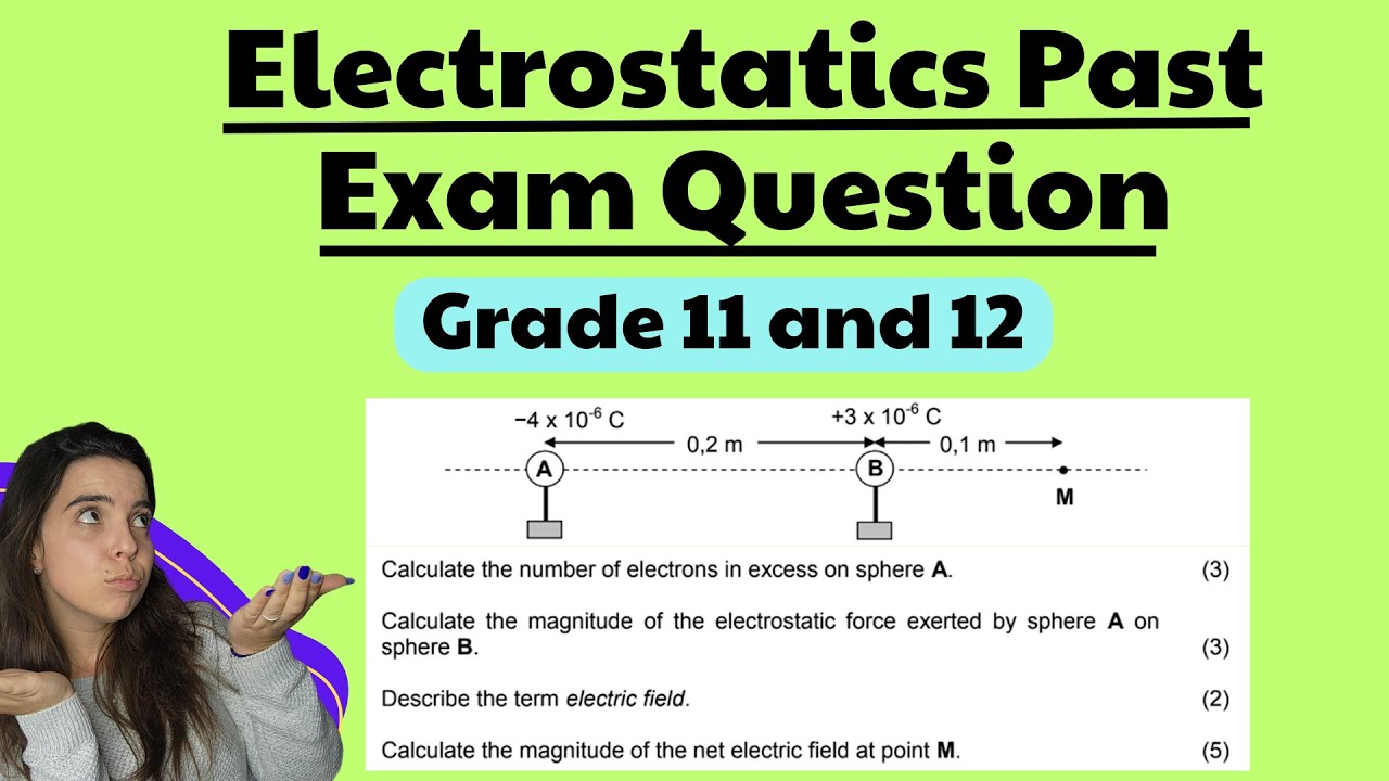 Grade 11 and 12 Electrostatics Exam Question
