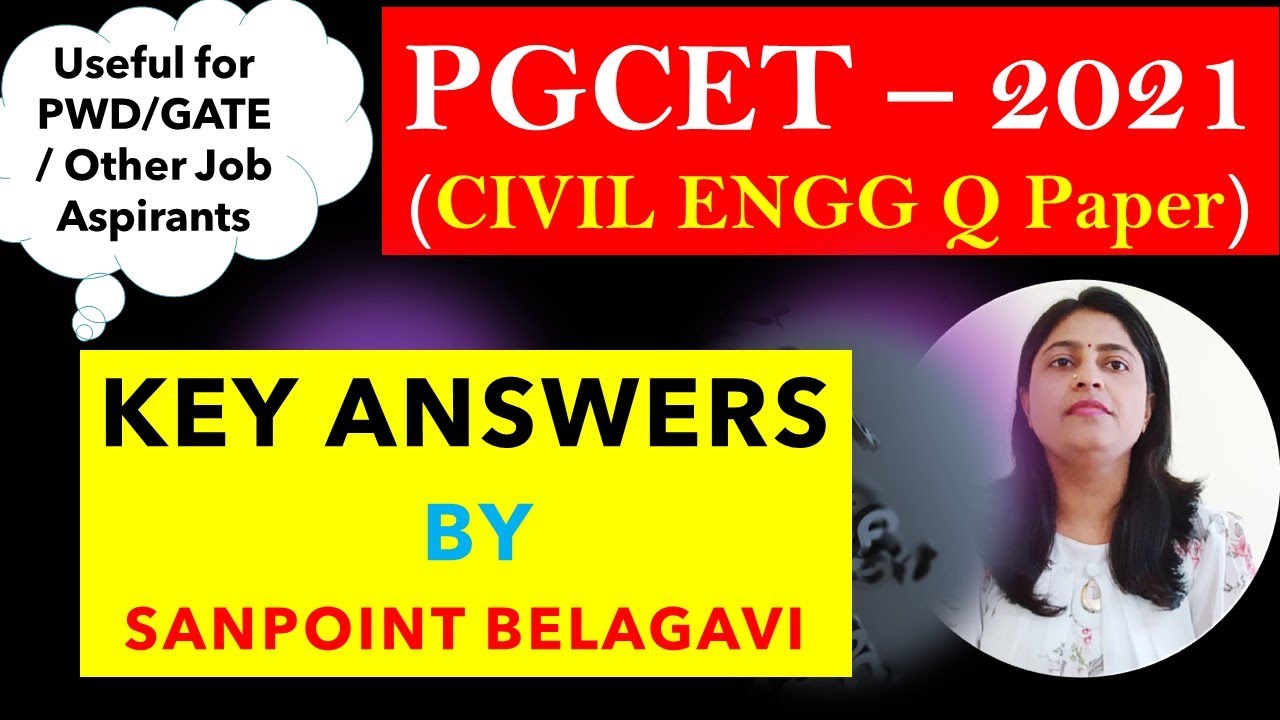 PGCET2021 Key Ans| Civil| Detail Analysis of Question Paper | PWD | SSC-JE | KPSC exams | SANPoint