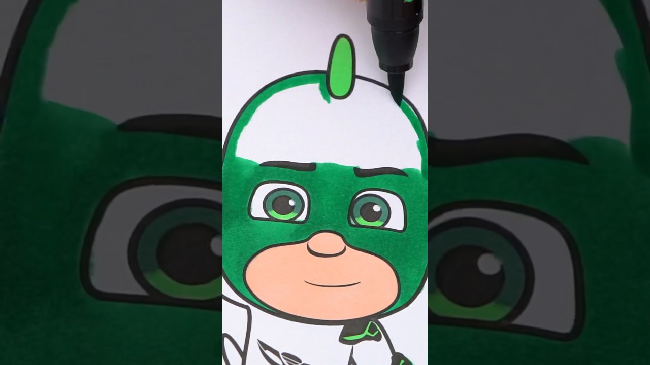 Coloring PJ Masks 💙❤️💚 #coloring #art #pjmasks