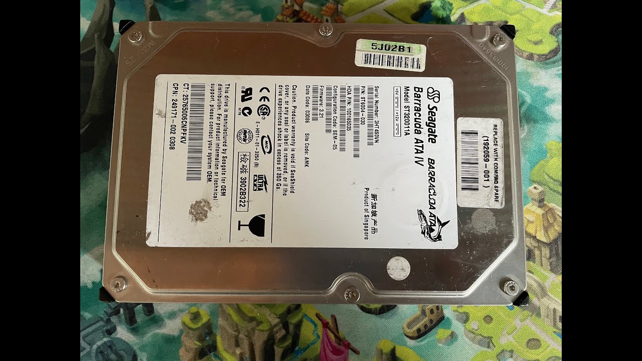 Seagate Barracuda ATA IV ST320011A 20GB hard drive sounds