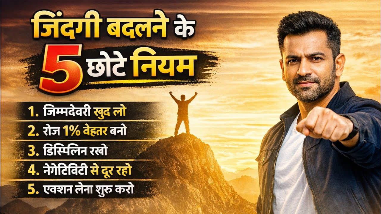 आज से ये 5 नियम अपनाओ – जिंदगी खुद बदल जाएगी