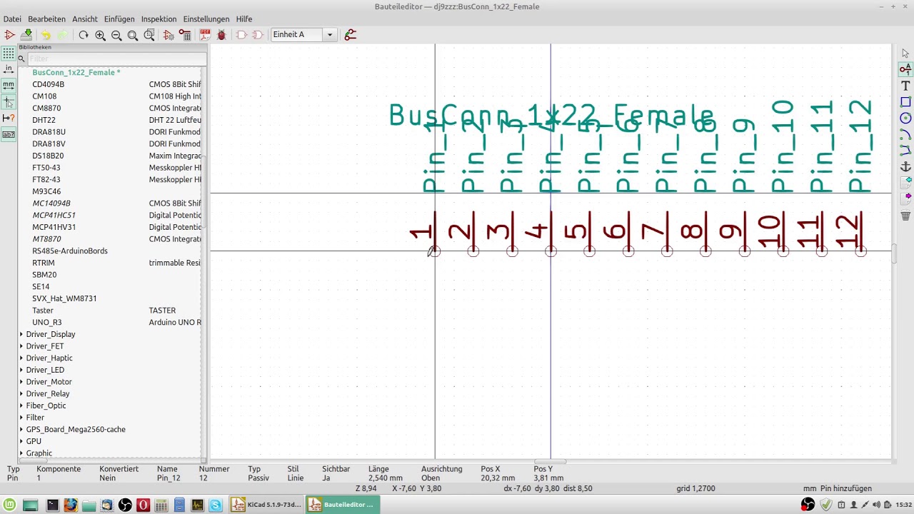 KiCad Symbole mit nicht austauschbaren Komponenten