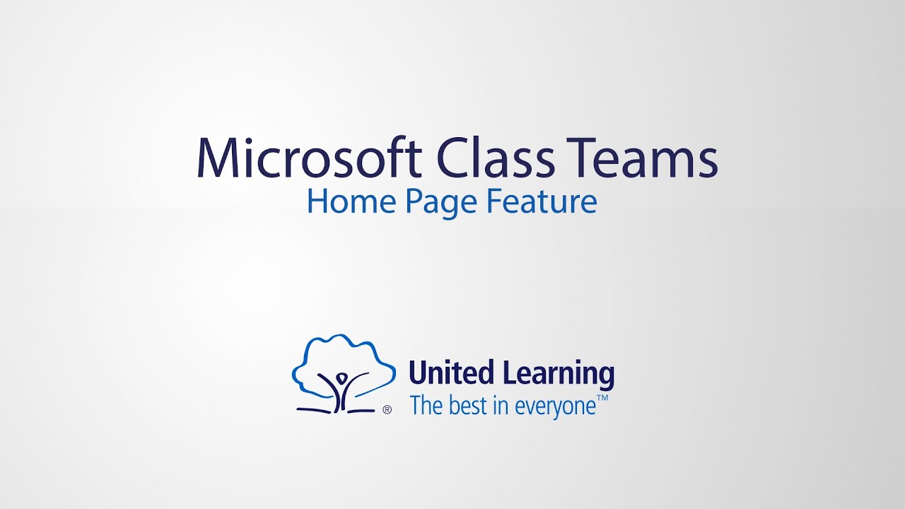 Custominsing the Home Page on Class Teams