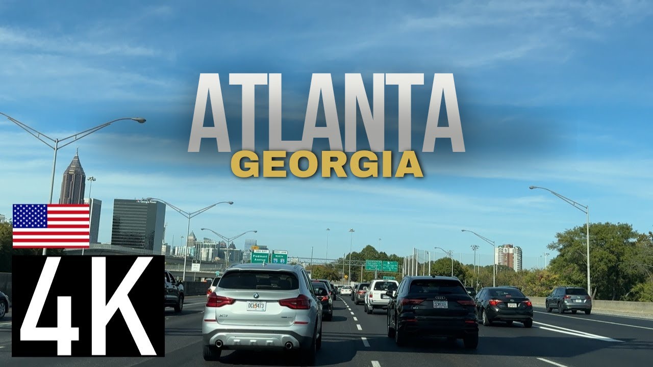 Witness Atlanta, GA Weekend Traffic in 4K - Atlanta Skyline - Downtown Atlanta