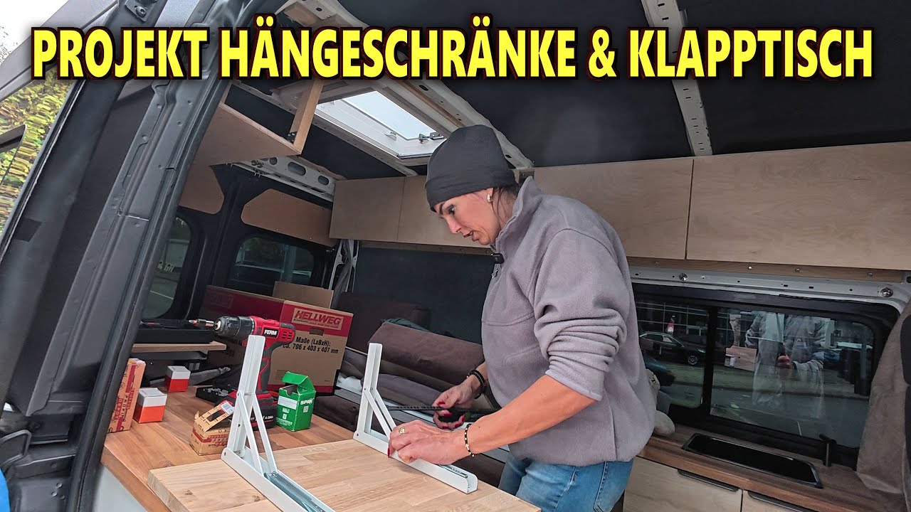 Projekt Hängeschranke und Klapptisch im Camper  Kätzchen Optimiert  Jackson 😺😁💪🚙🍕