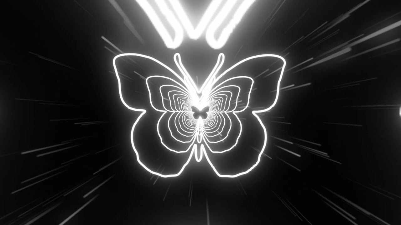 Beautiful Butterfly Neon Lights Tunnel Fast Abstract Glow Particles 4K TikTok Trend #tunneltrend