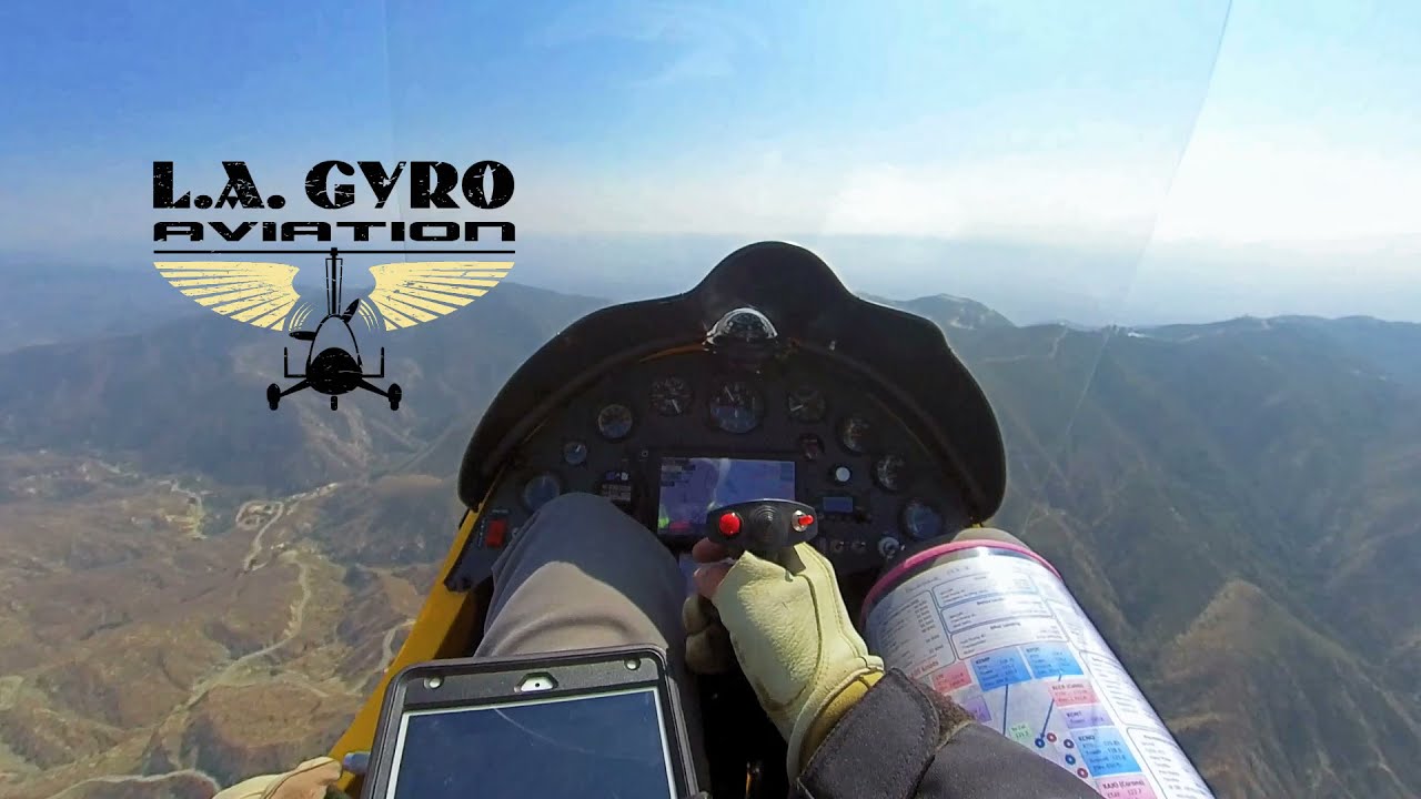 American Ranger AR-1 gyroplane takes a short cut over the hill and through the canyon...