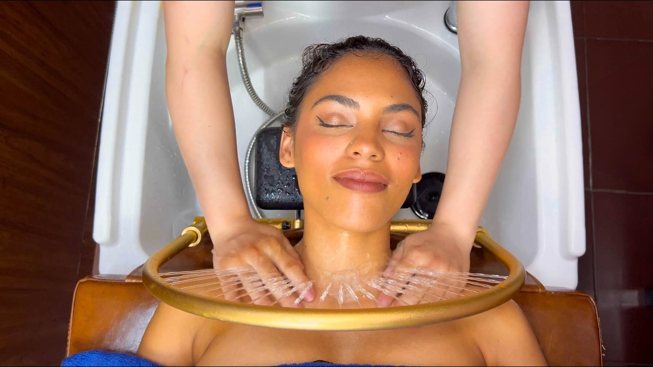ASMR: Расслабляющий вьетнамский водный массаж головы для глубокого сна