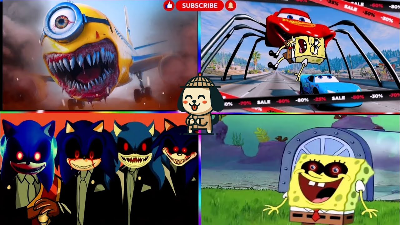 🧽 SpongeBob EXE 🆚 🔵 Sonic EXE 🆚 🚗 McQueen EXE 🆚 🍌 Minions EXE 👻🔥 | Tiles Hop EDM Rush