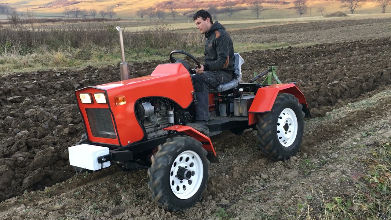 Malotraktor domácej výroby / Orba 2