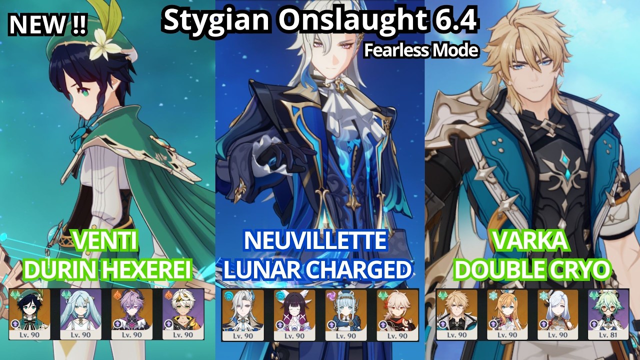 NEW !! C0 Venti x C0 Neuvillette x C0 Varka - Stygian Onslaught - Genshin Impact 6.4