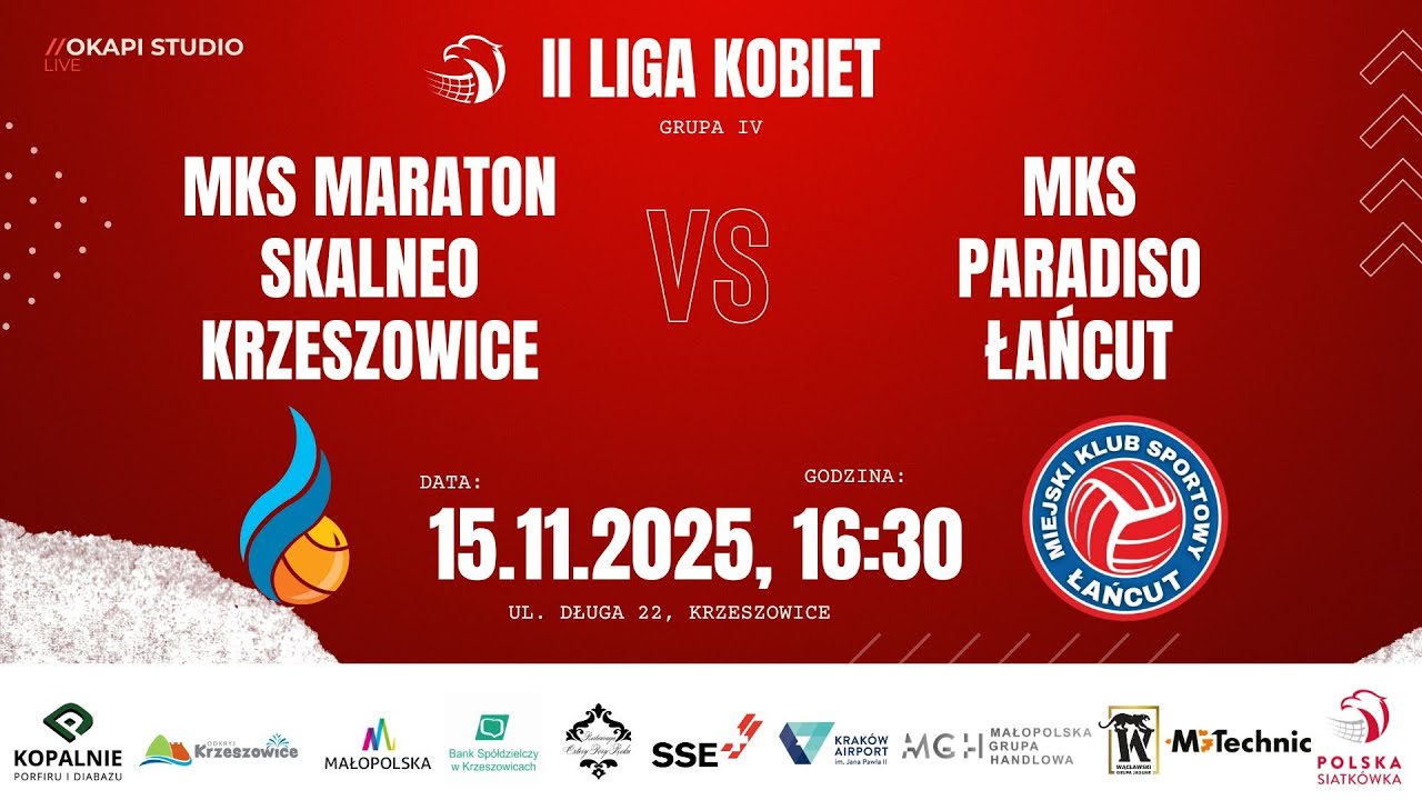 MKS Maraton Skalneo Krzeszowice 🆚 MKS Paradiso Łańcut -2 Liga Siatkówki kobiet