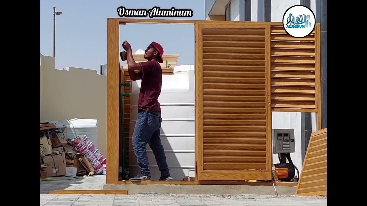 How to make Aluminum louver Room with Door access // #stepbystep