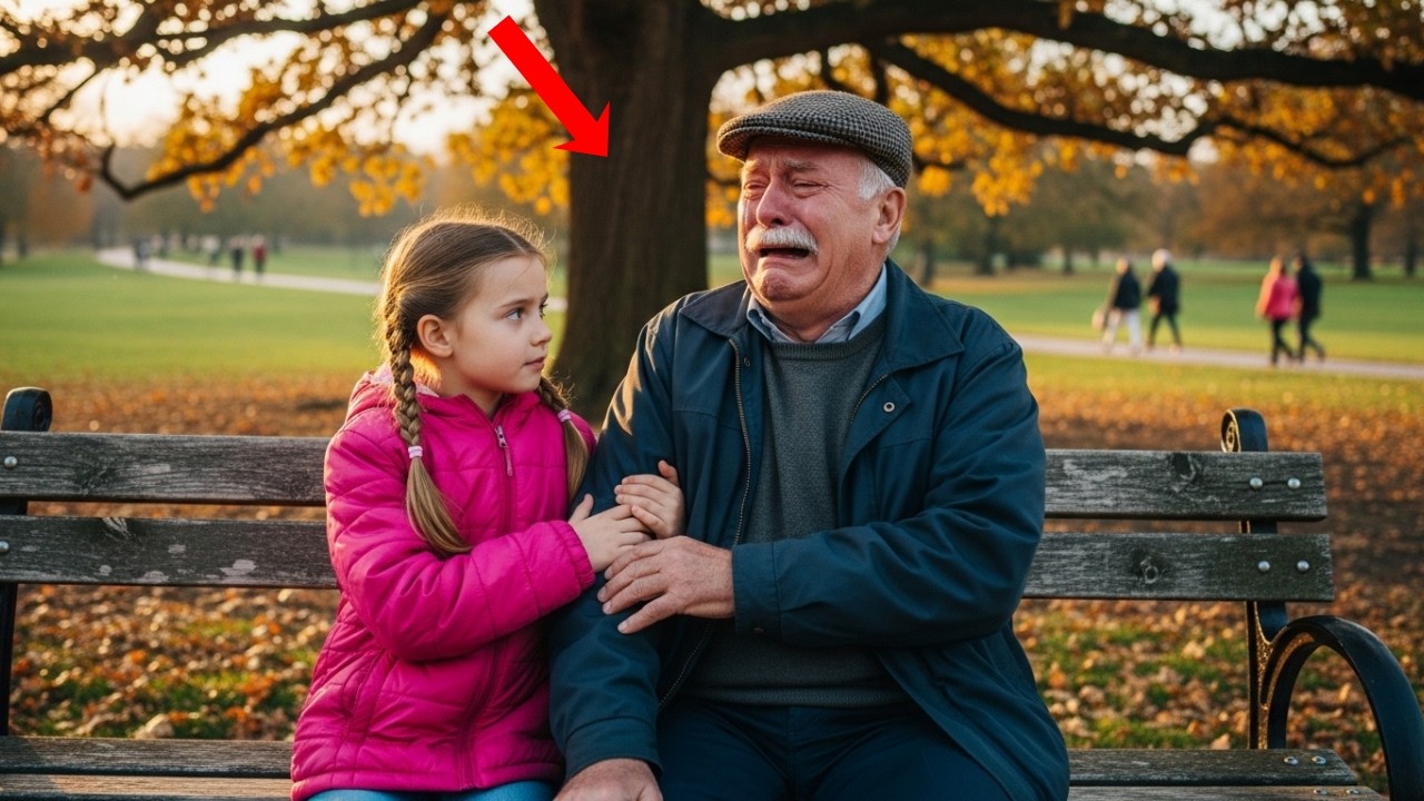 Fetița a găsit un bătrân plângând în parc  Ce i a spus i a schimbat și ei viața pentru totdeauna