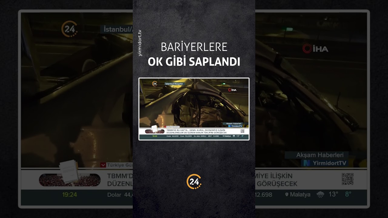 Bariyerlere Ok Gibi Saplandı #g&uuml;ndem #haber #shorts #istanbul #trafikkazası #ataşehir #avcılar