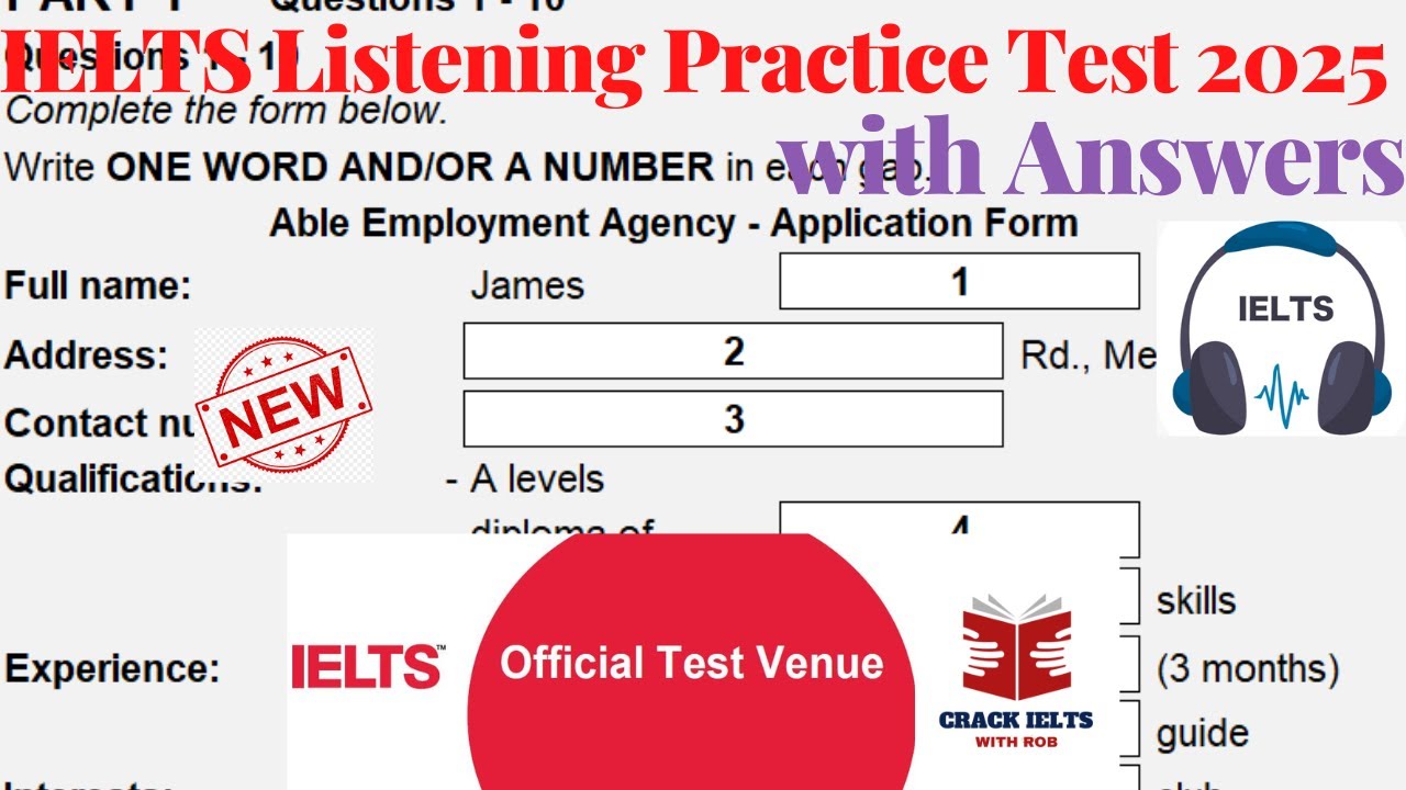 IELTS Listening Actual Test 2025 with Answers | April Exam