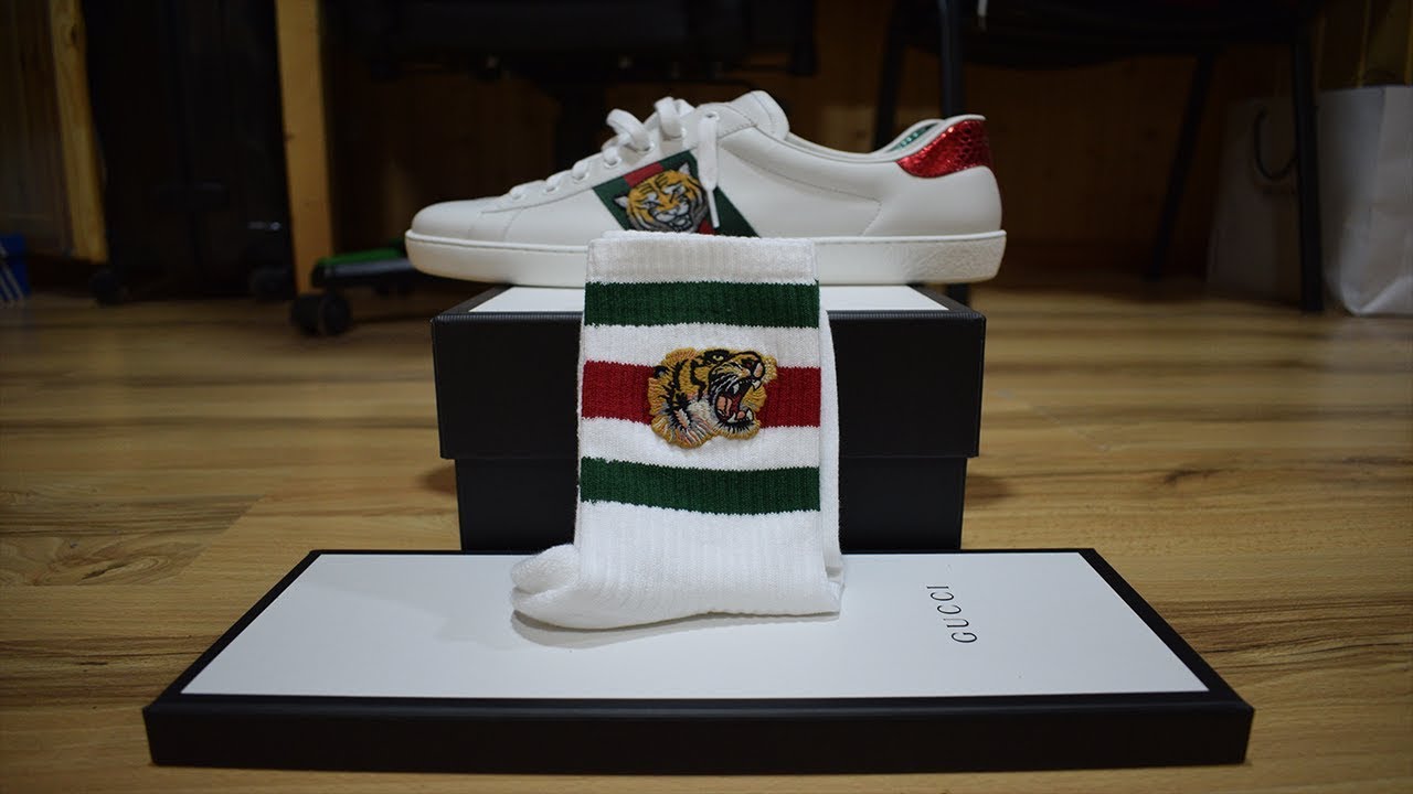 Gucci Ace Sneaker 550$ Review / Gucci Tiger 100$ Socks