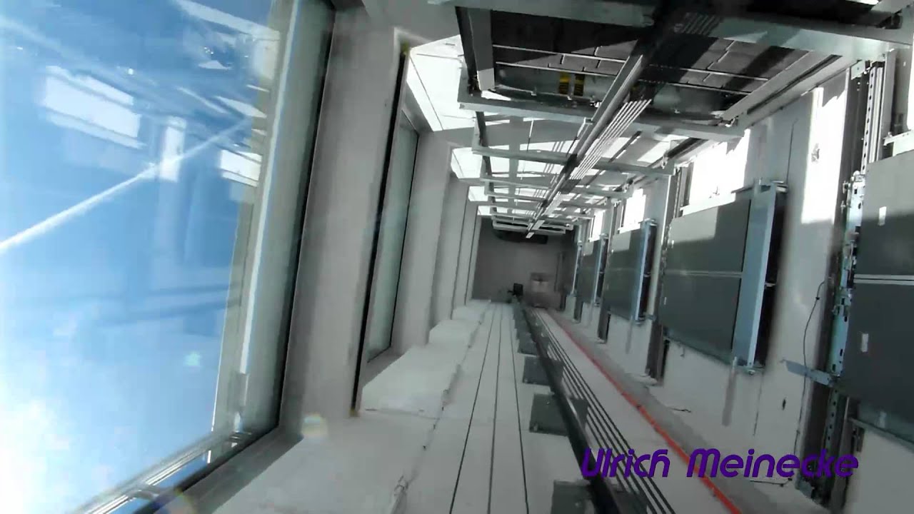 Elevator ride on the cab roof (panoramic elevator)