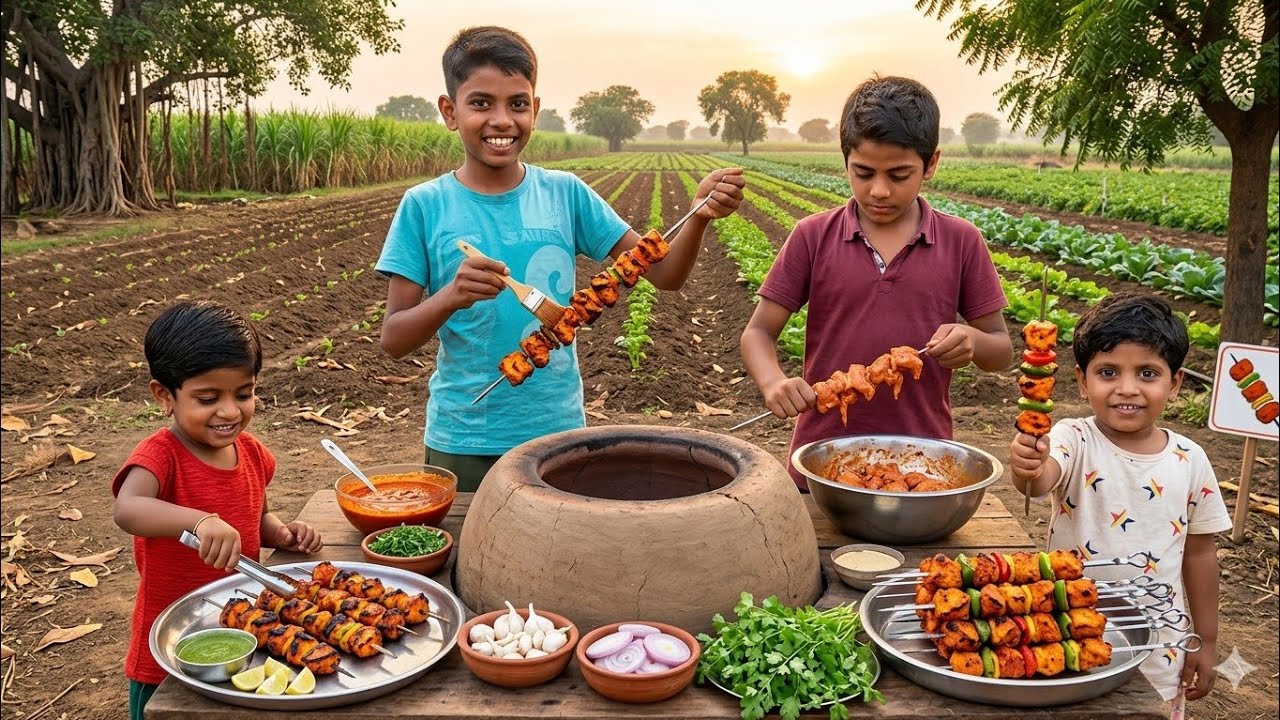 CHICKEN TIKKA | Country Chicken BBQ Recipe Cooking In Village | Chicken Tikka Kebab Recipe