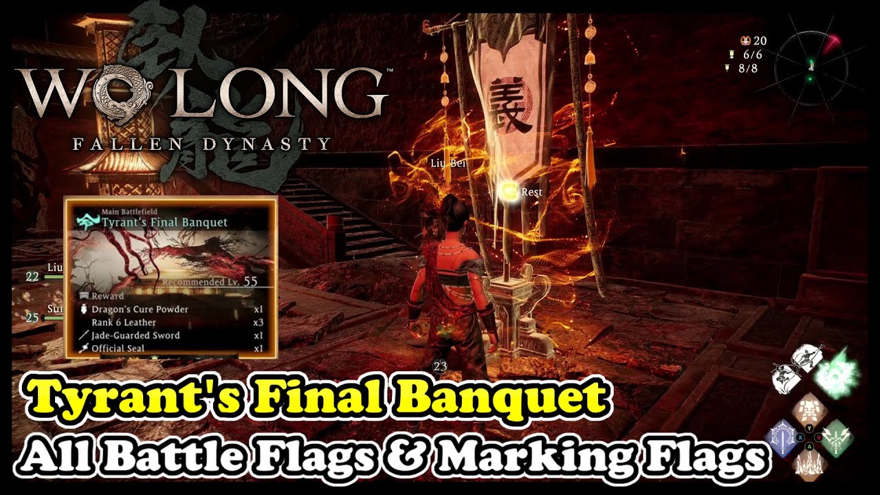 Wo Long TYRANT'S FINAL BANQUET All Battle Flags & All Marking Flags