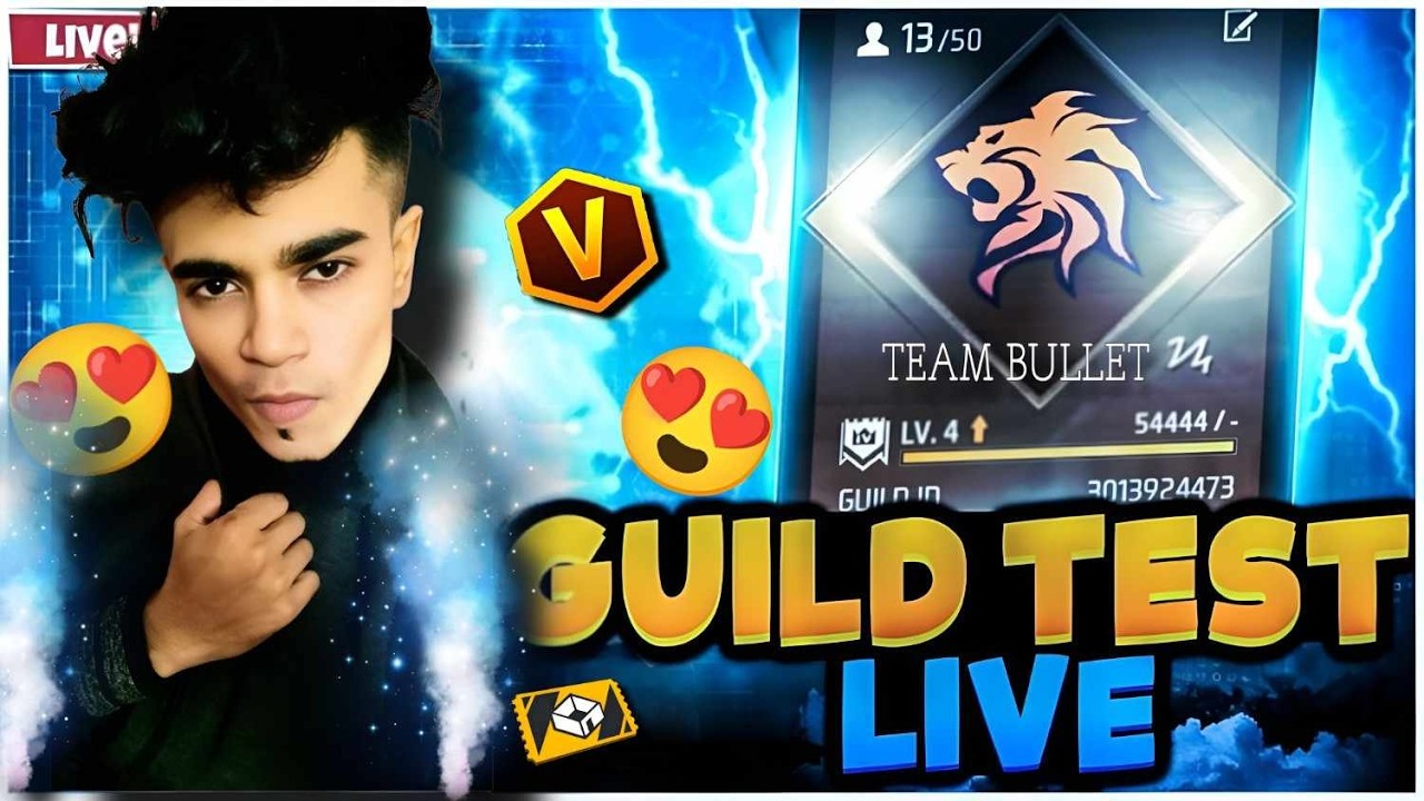 🔴[Live]FreeFire Guild Test 1 vs 2 | 1 vs 2 Guild Test #freefireshorts #shortsfeed #fyy