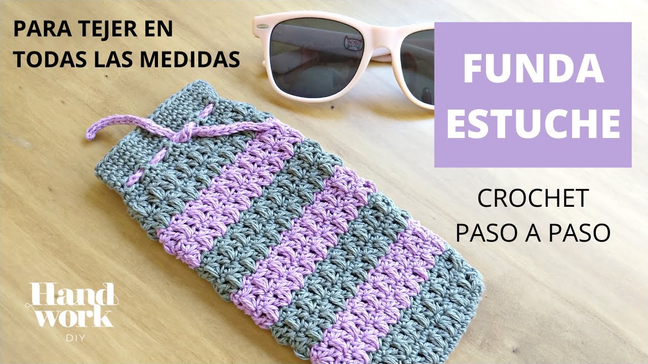 ✅ Cómo tejer funda o estuche a crochet facil y paso a paso