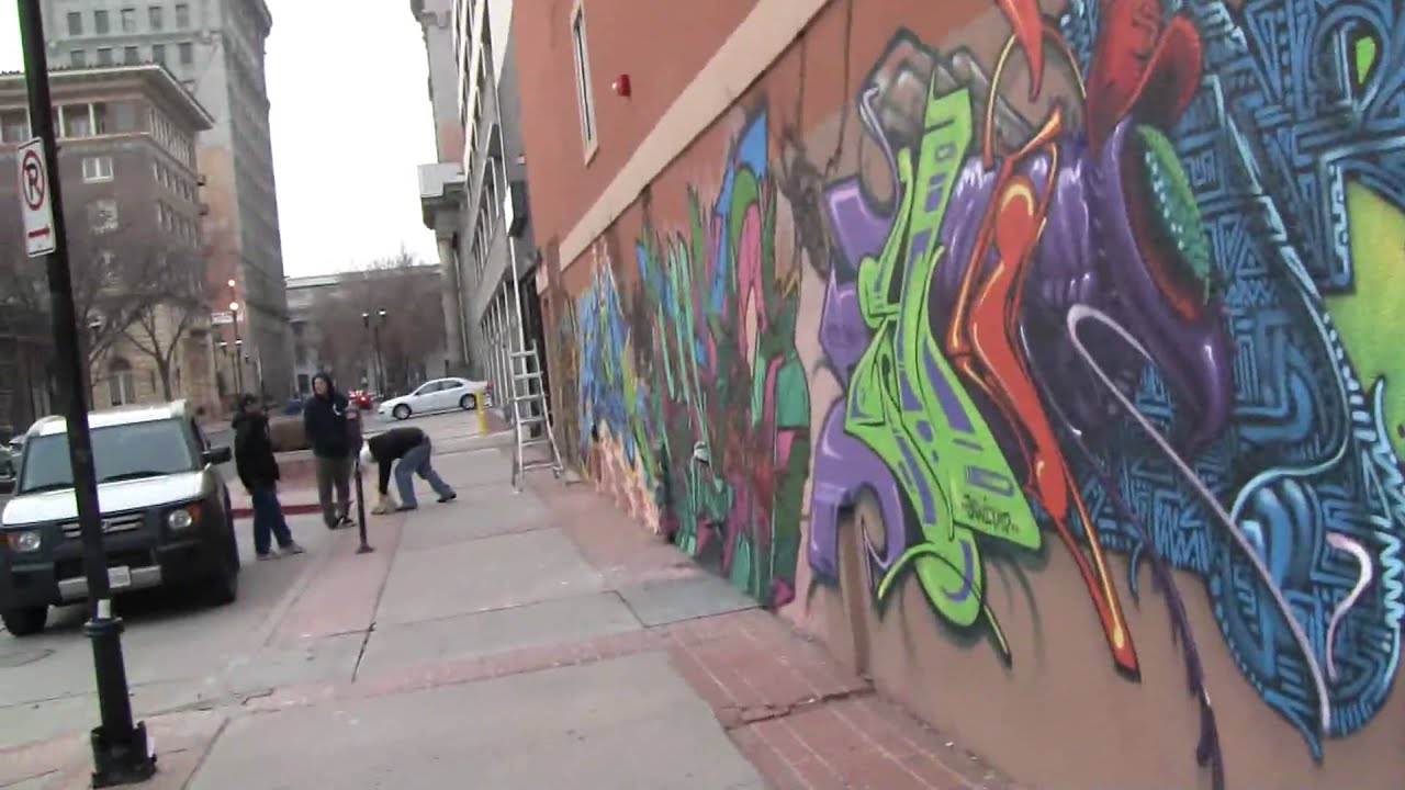 Graffiti Mural In Progress Salt Lake City Utah By Uprok Records