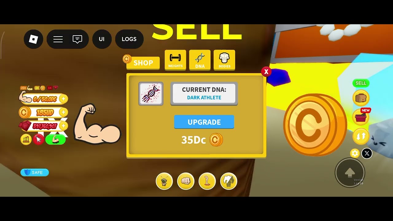 Getting Juliet body in Get Huge Simulator 