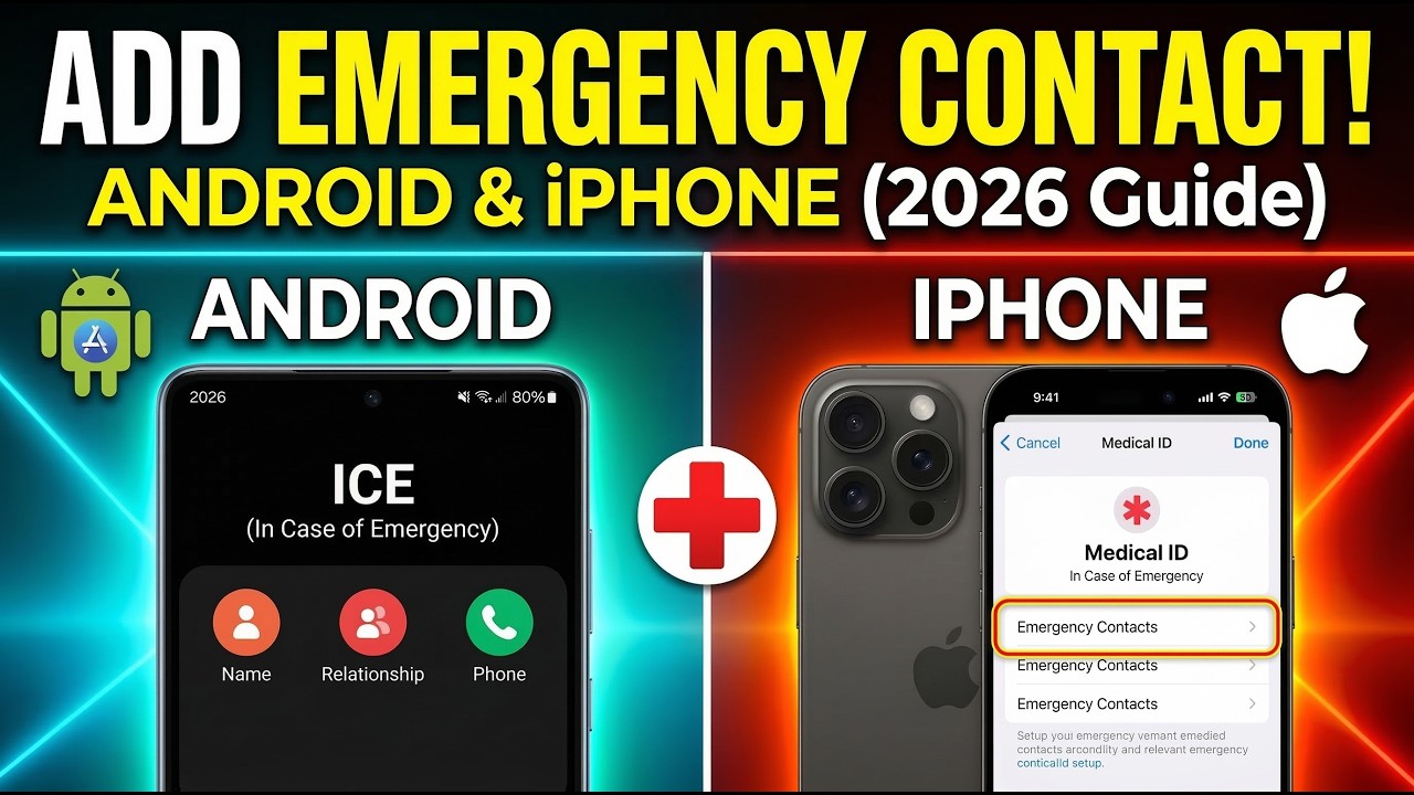 Добавить контакт для экстренной связи в свой телефон (Руководство для Android и iPhone, 2026)