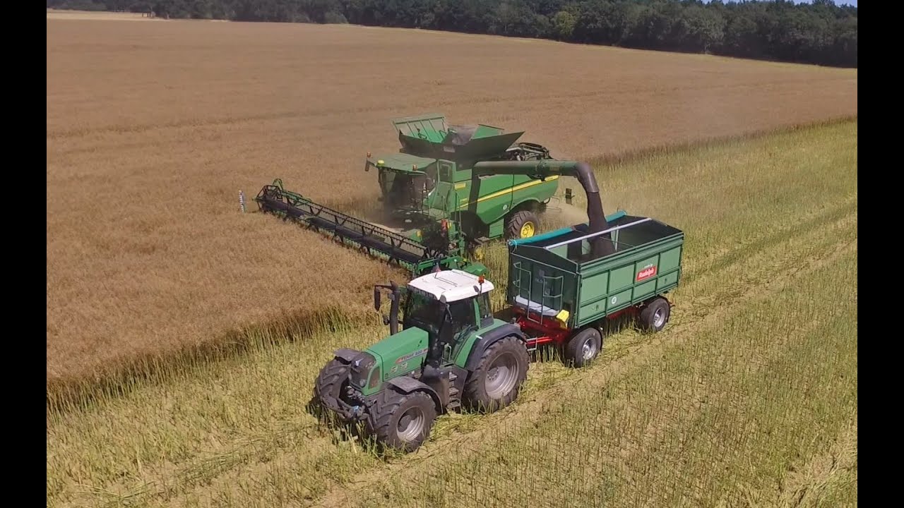 Raps dreschen 2016 | John Deere S685i | Fendt Vario 820 | Case | Wildschweine | *GoPro*DJI*Cabview*