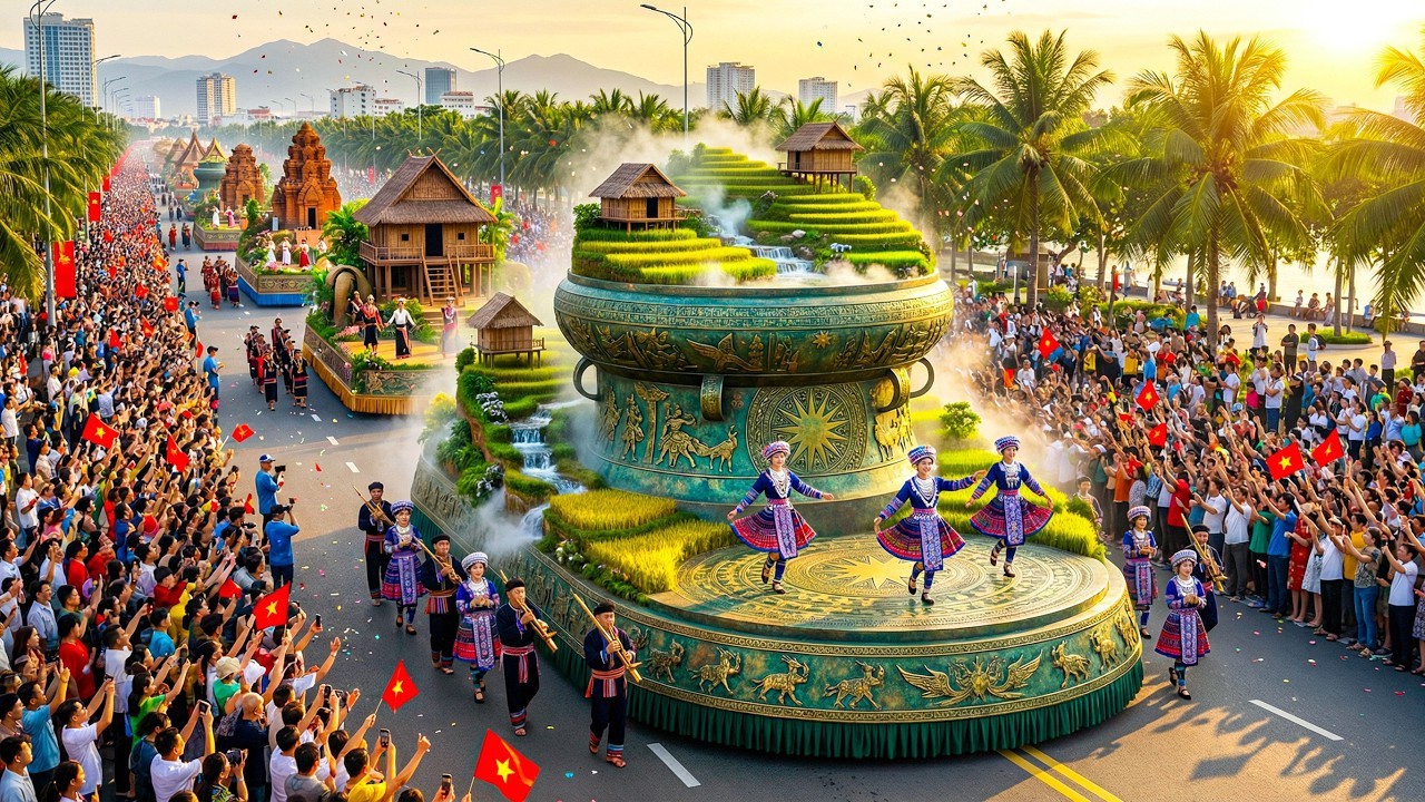 Lễ hội diễu hành 54 dân tộc Việt Nam năm 2026 (4K) | Một màn trình diễn văn hóa đường phố ngoạn mục