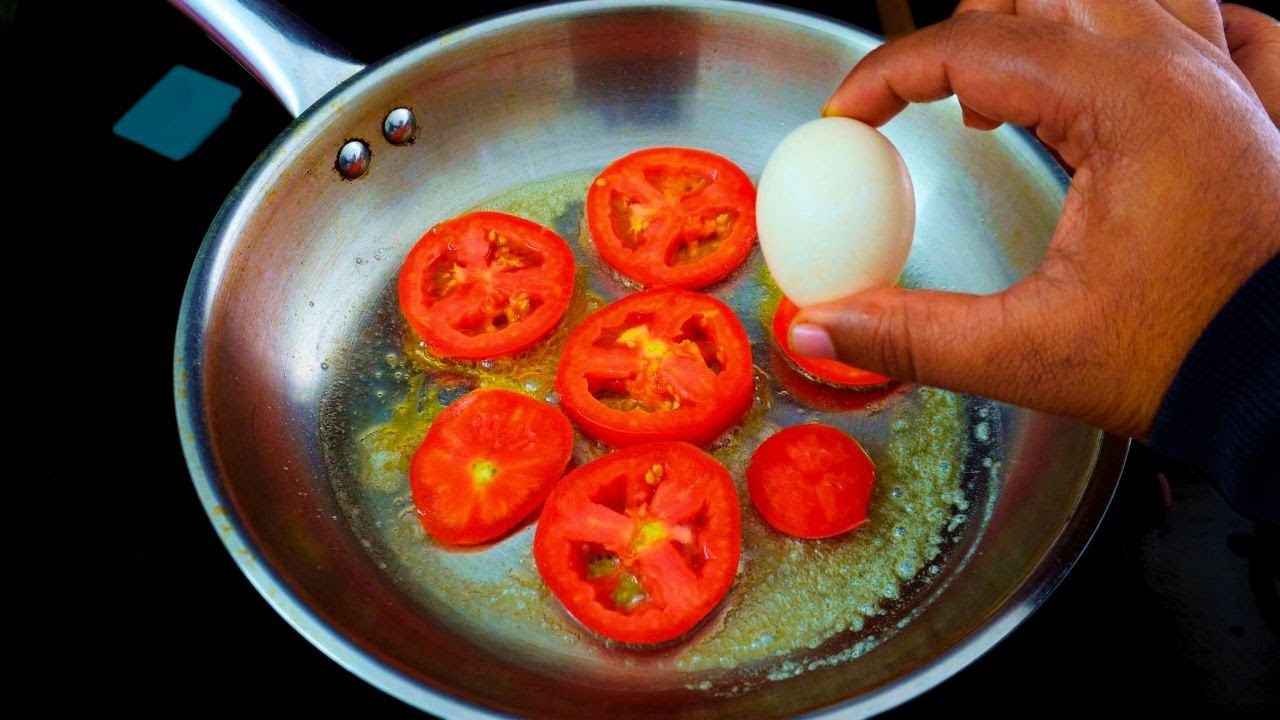 1 Tomato 3 Eggs 5 min Breakfast | Tomato Egg Breakfast #breakfast @flamingstove