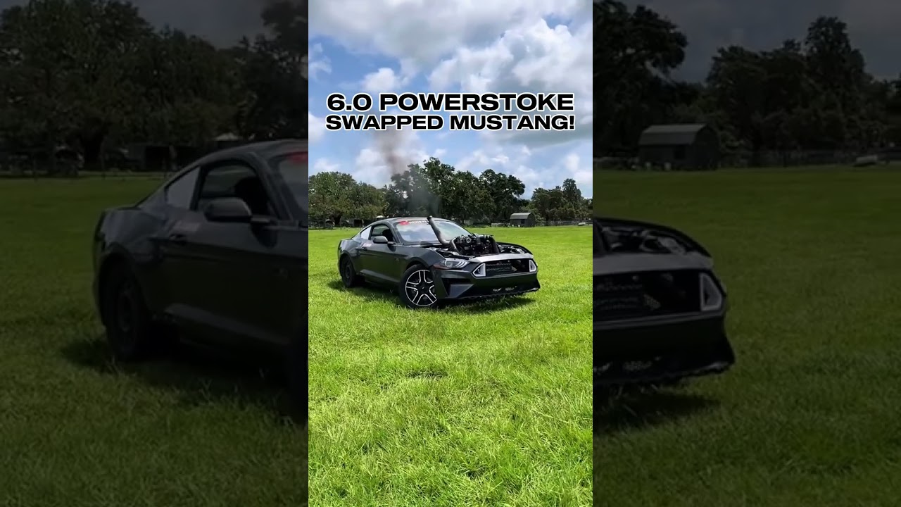 6.0 Powerstroke Swapped Mustang GT!