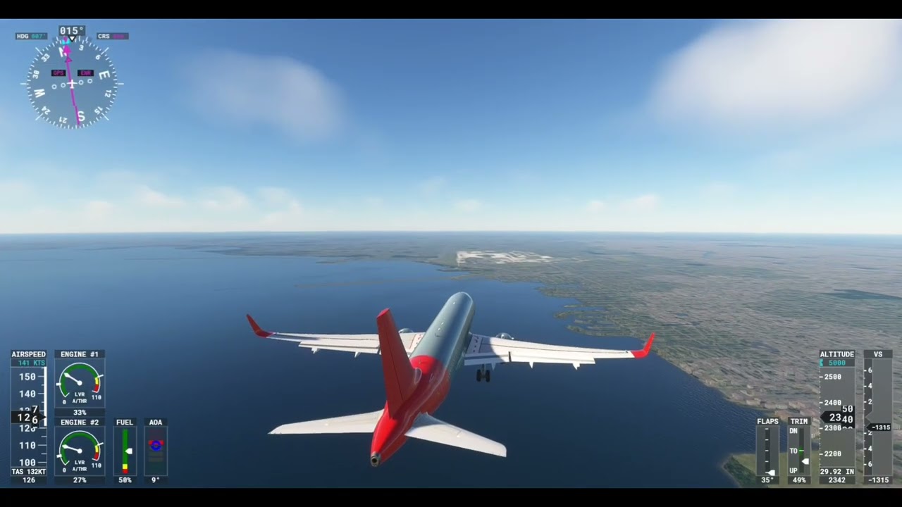 Landing a a320 at Tampa International Airport   In MSFS2020 