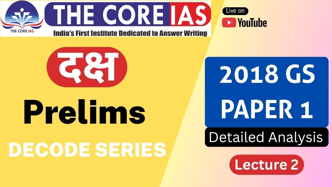 DAKSH Prelims Decode Series || PYQ 2018 || Lecture 2|| #thecoreias #pyq #prelimsmentorship #upsc2026