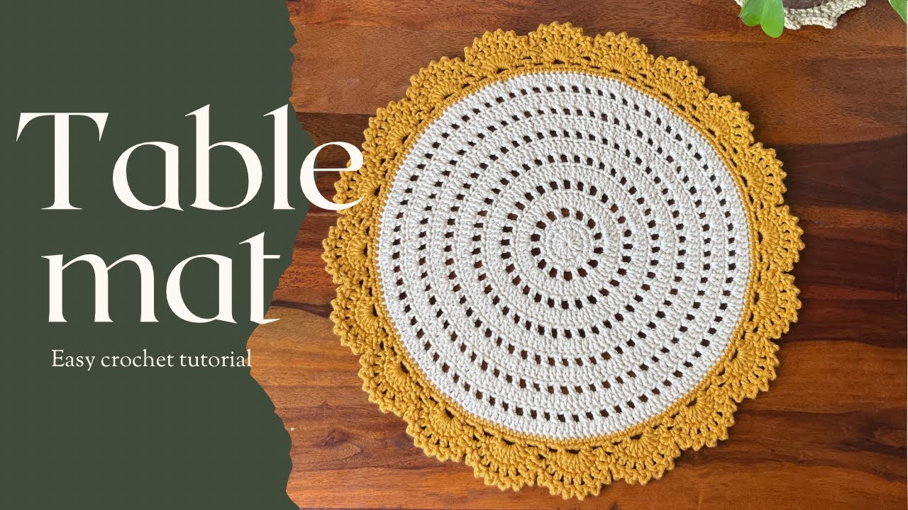 Easy Round Crochet Placemat Tutorial || step-by-step Tutorial For Beginners ✨️