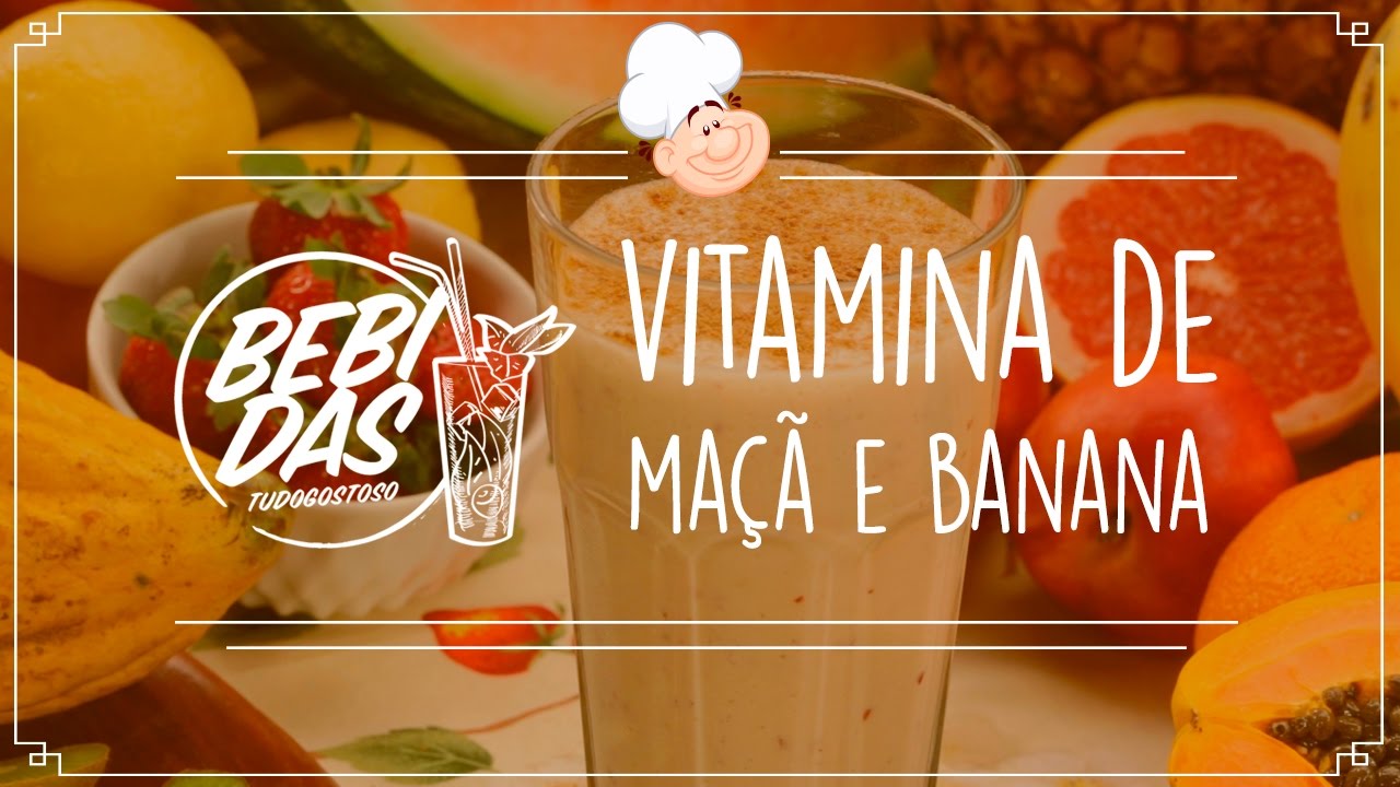 Vitamina de maçã e banana — Bebidas TudoGostoso