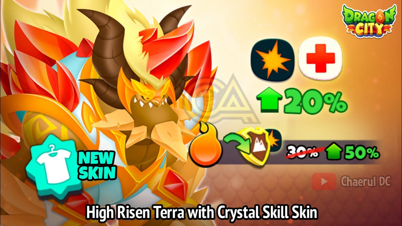 BETTER THAN GAMMAGUARD??? HIGH RISEN TERRA + CRYSTAL SKILL SKIN REVIEW #DragonCity