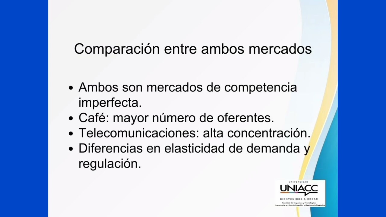 Análisis de Estructuras de Mercado. Industria del Café en Colombia y Telecomunicaciones en Chile.