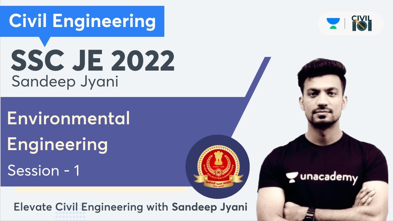 Environmental Engineering | L 1 | Civil Engineering | Sandeep Jyani | ELEVATE SSC JE CIVIL 2022
