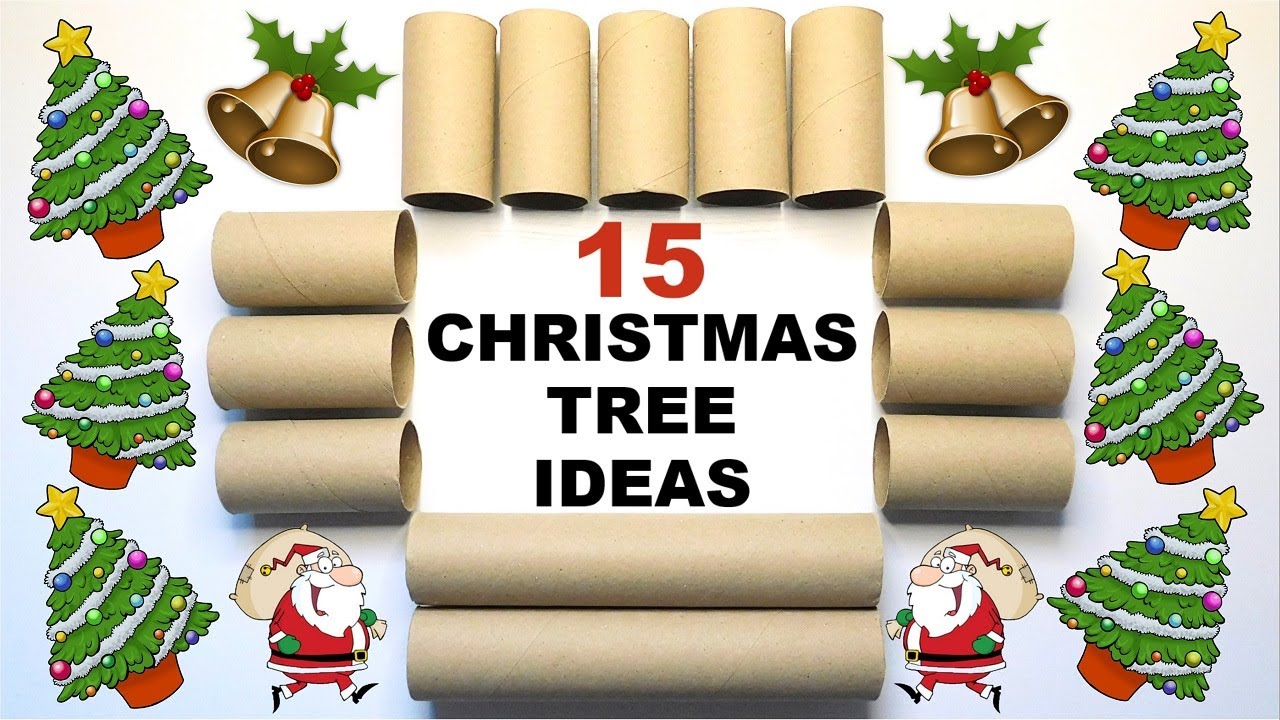 🎄 Amazing Christmas Decoration Ideas 🎄 15 Christmas Tree Designs 🎄 Easy Paper Roll Reuse Craft