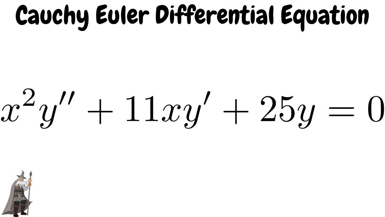 Solve x^2y'' + 11xy' + 25y = 0 Cauchy Euler Differential Equation