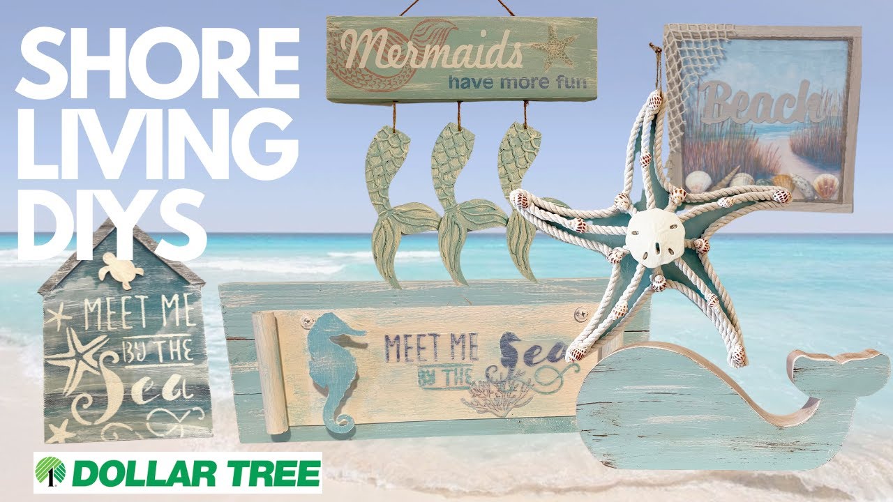 🐋 6 COASTAL Shore Living DIYS Dollar Tree Beach Summer 2022 (Coastal farmhouse) Hacks