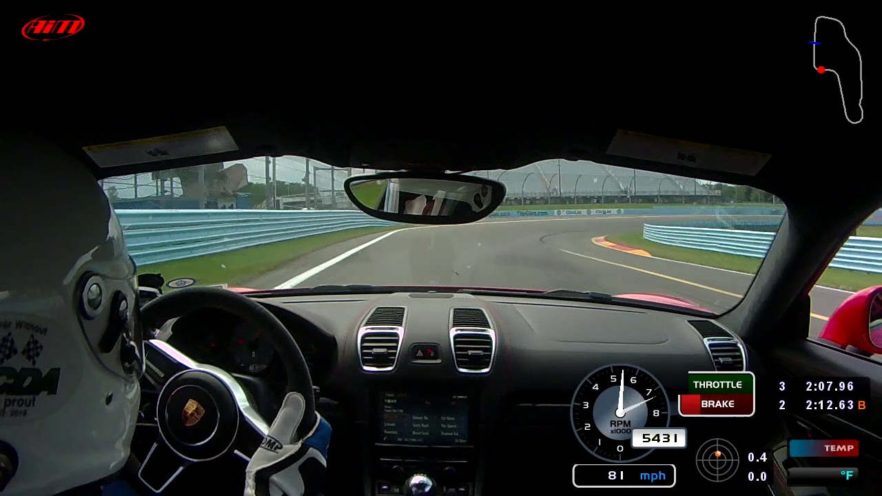 Porsche GT4 on track at Watkins Glen