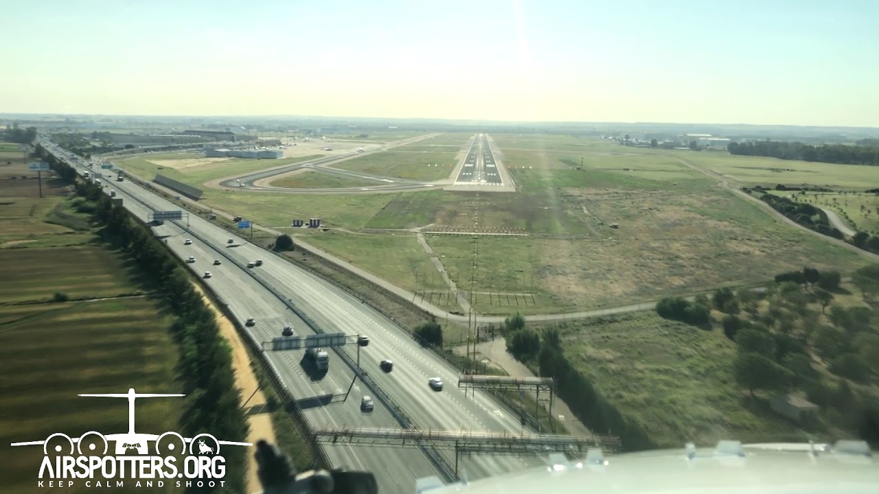 Aproximacion pista 09 aeropuerto Sevilla SVQ