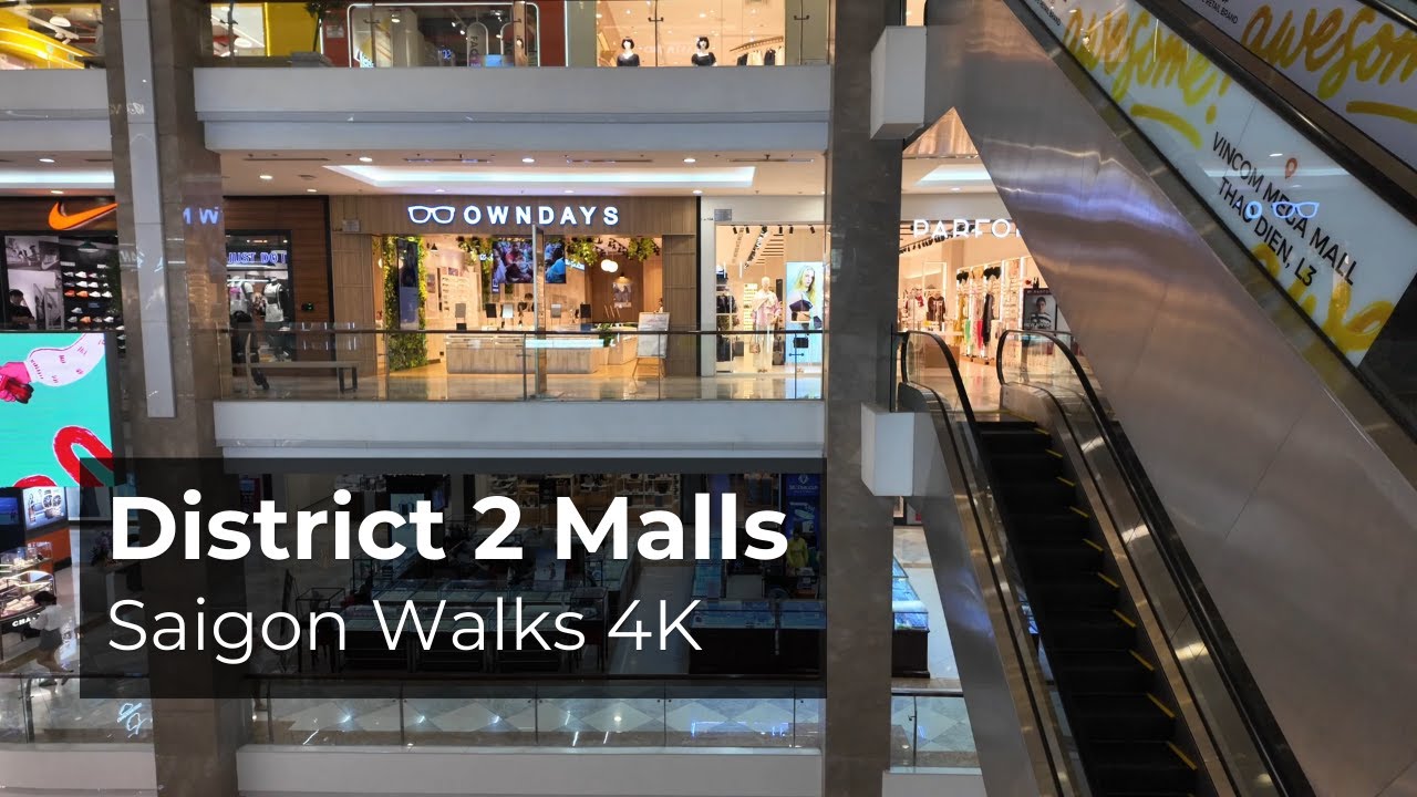 Ho Chi Minh City District 2 Mall Walks 4K | Vincom Mega Mall, Thiso Mall