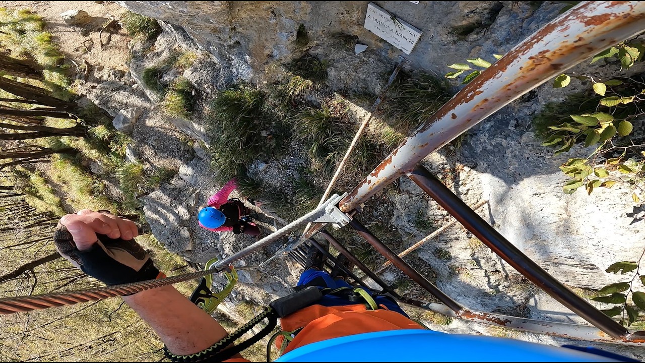 Caduta in via ferrata