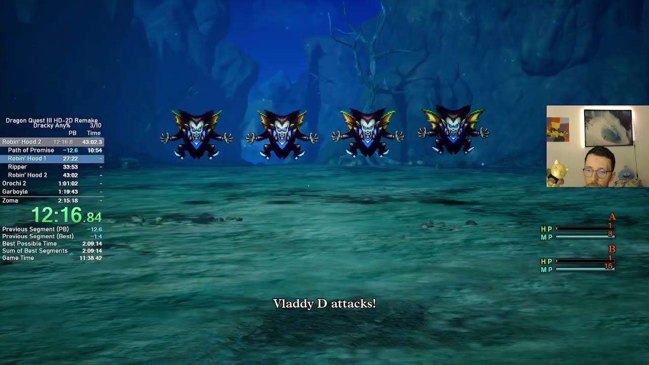 [WR] DQ3 HD-2D dracky speedrun in 2:05:09 (2:10:54 RTA) 