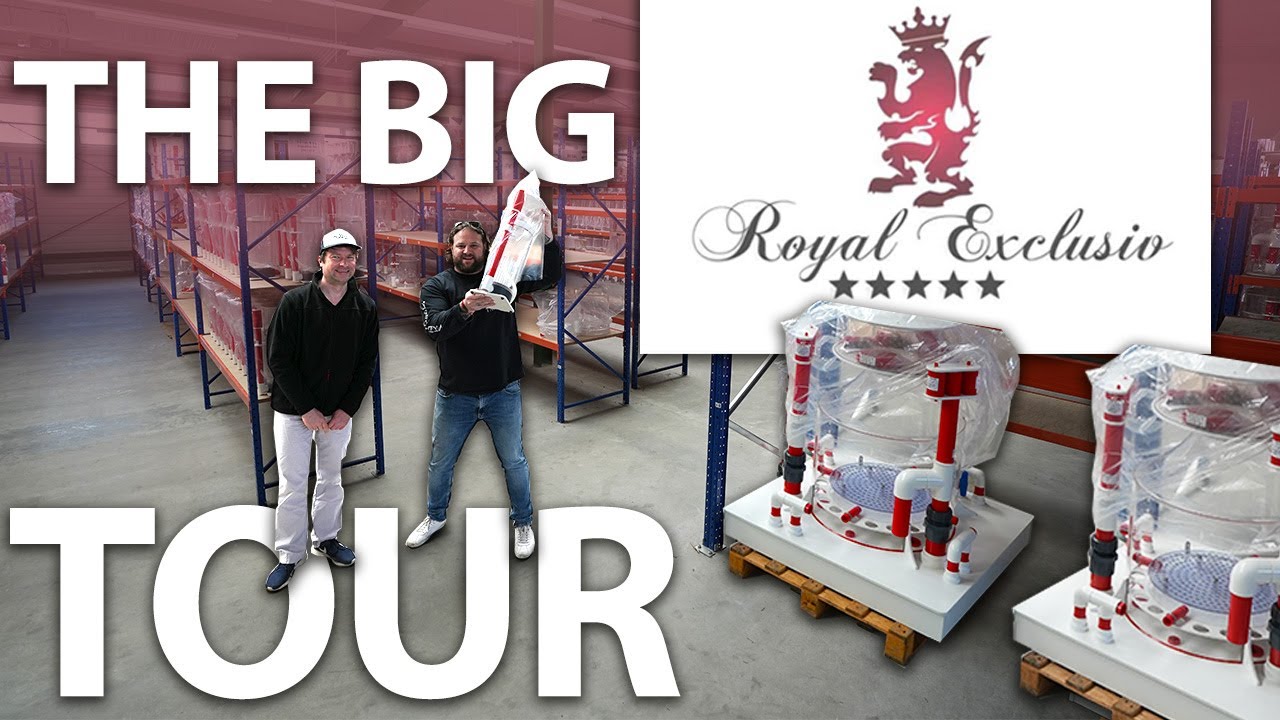 The big ROYAL EXCLUSIV tour - Skimmers, pumps & REEF TANKS!!