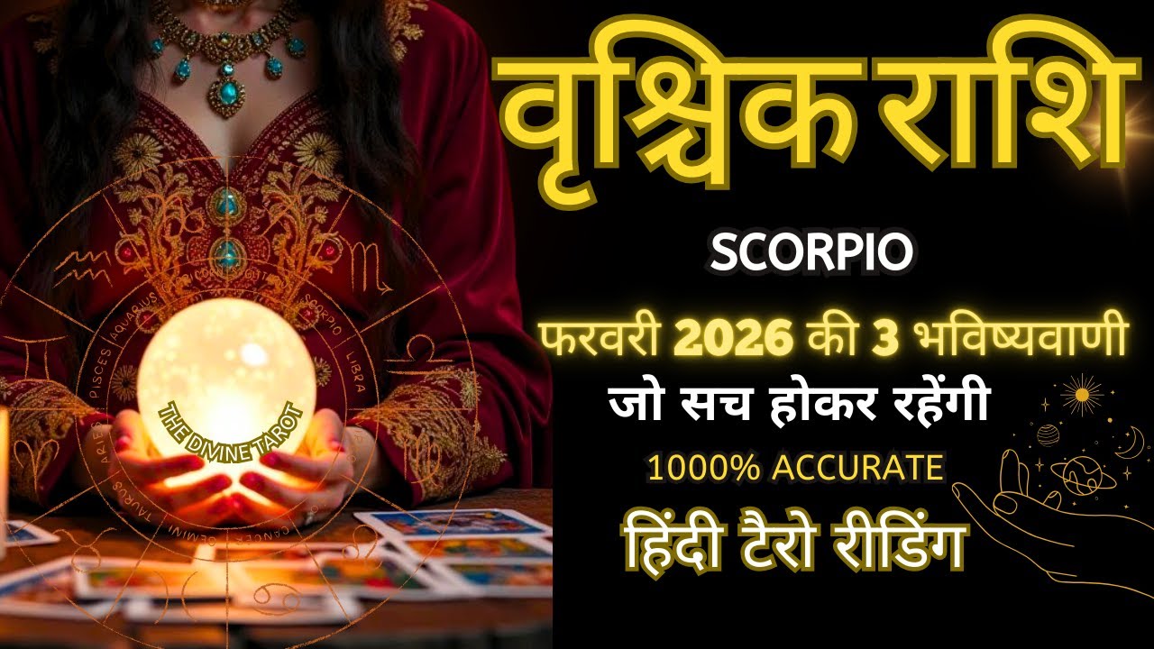 ♏ Скорпион • СКОРПИОН✨ 3 предсказания на февраль 2026 года, которые сбудутся | ТАРО НА ХИНДИ | ФЕ...